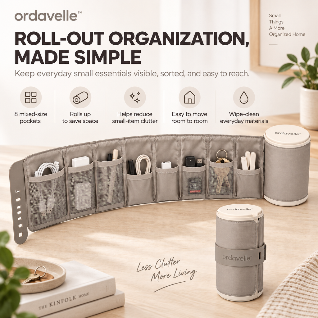 ordavelle™  Roll-Out Home Essentials Organizer