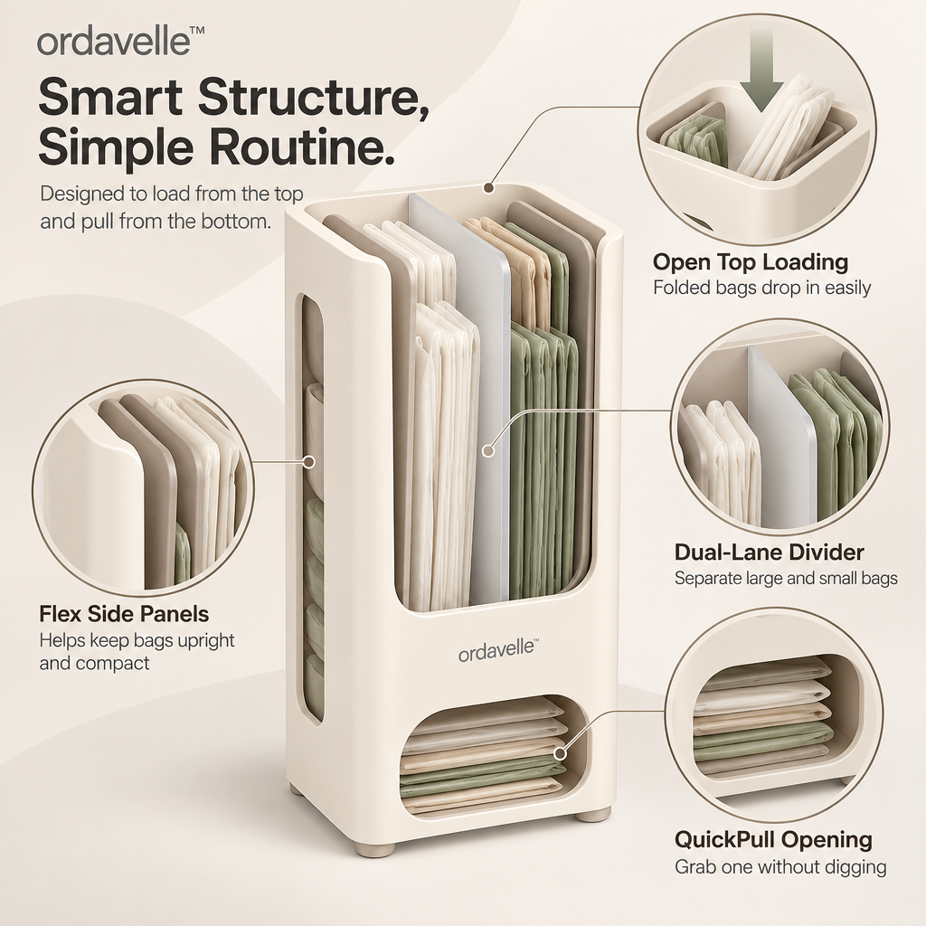 ordavelle™  Reusable Bag Compression Organizer