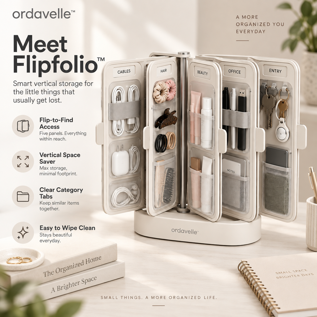 ordavelle™  Vertical Flip-Panel Organizer