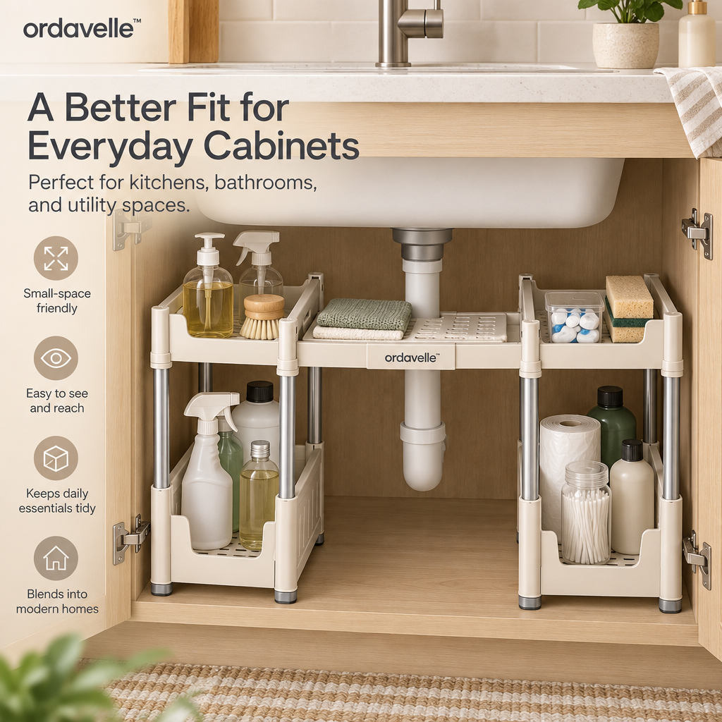 ordavelle™  Wrap-Around Under-Sink Organizer