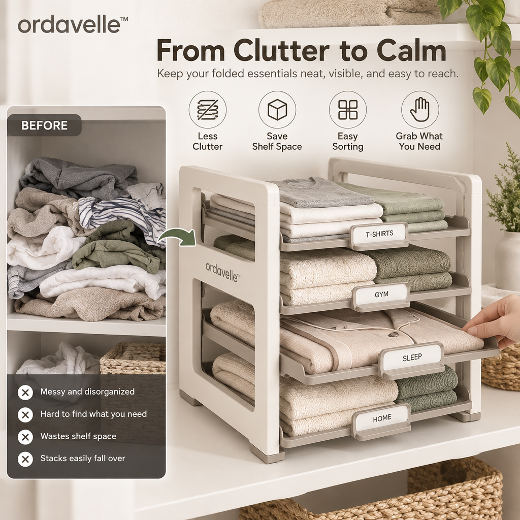 ordavelle™  Layer-Lift Linen Organizer